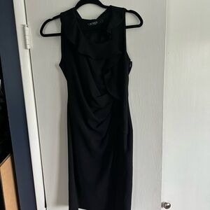 Lauren from Ralph Lauren, Black Ruffle Midi Dress